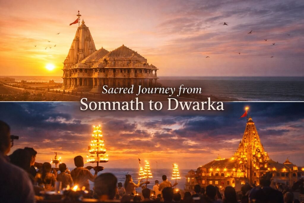 Ultimate Somnath Temple to Dwarka Distance Guide– Best Routes, Time & Travel Tips 1 Sacred journey from Somnath Temple to Dwarka Temple Gujarat